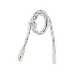 adapter MINIAMP POLE-CHANGER MALE-FEMALE med stik, 2-polet, hvid