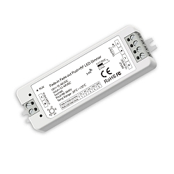 D�mper PUSH/RADIO SOFT-ON/OFF PWM 1CH, 12-48VDC 8A 1 kanal, PWM-d�mpningsudgang, Sys-Pro styrbar, hvid