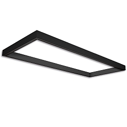 skinne TRACK48 H50 / 50 X 119.2CM (EMTPTY FRAME) firkantet, uden indsatser, sort
