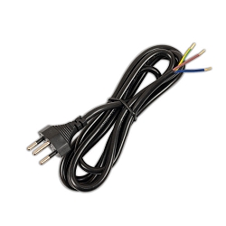 Tilslutningskabel med stik H05VV-F3G0,75mm� Schweizisk version, sort