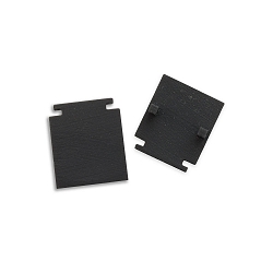 Endkappe TRACK48 FLAT H25 2 stk., med d�ksel, sort