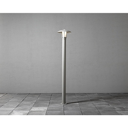 Floor luminaire HEIMDAL, E27 max. 60W, silver, aluminium / opal glass