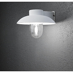 Udendørs wall luminaire MANI E27 IP44, gennemsigtig, hvid
