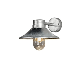 Udendørs wall luminaire VEGA med skærm E27 IP54, galvaniseret dæmpbar