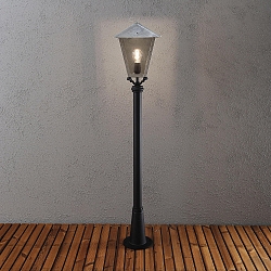 Standerlampe BENU E27 IP23, røgfarver, stål