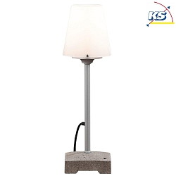 Standerlampe LUCCA E27 IP44, gr, hvid, beton gr