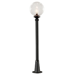 Standerlampe ORION E27 IP44, sort, gennemsigtig