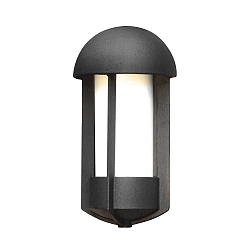Wall luminaire TYR, E27 max. 60W, black aluminium / opal acrylic glass