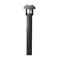 Standerlampe HEIMDAL E27 IP44, opal, sort