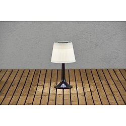 Solar bordlampe ASSISI med afbryder, med sk�rm IP44, satin, sort 