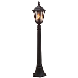 Standerlampe FIRENZE E27 IP43, sort, gennemsigtig