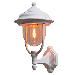 Udendørs wall luminaire PARMA E27 IP43, gennemsigtig, hvid