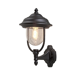 Udendørs wall luminaire PARMA E27 IP43, sort, gennemsigtig