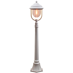 Path luminaire PARMA, E27 max. 75W, white aluminium / clear acrylic glass