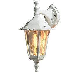 Udendørs wall luminaire FIRENZE down E27 IP43, gennemsigtig, hvid