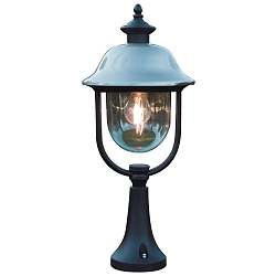 Jordspydslampe PARMA med dæksel E27 IP43, rustfrit stål, klar, sort