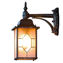 Udendørs wall luminaire MILANO down E27 IP43, krystalklar, satin, sort, sølv