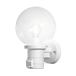 Udend�rs wall luminaire NEMI med bev�gelsesdetektor E27 IP44, gennemsigtig, hvid