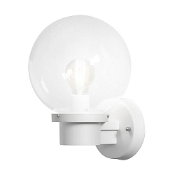 Udend�rs wall luminaire NEMI med lysstyrkesensor E27 IP44, gennemsigtig, hvid