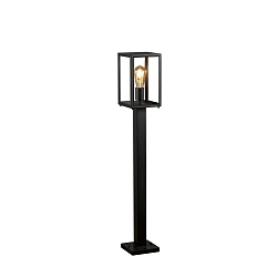 Standerlampe CARPI E27 IP44, messing, sort dæmpbar