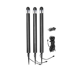 Jordspydslampe AMALFI stor, s�t med 3 IP44, sort