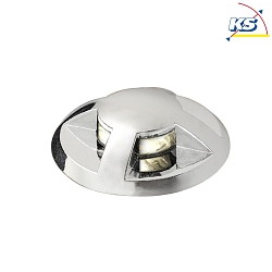 3pc. extension set of Mini LED in-ground spots zu KON-7467-000, shines to the side, plastic verchromt / clear glass