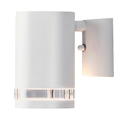 Udendørs wall luminaire MODENA med reflektor GU10 IP44, gennemsigtig, hvid