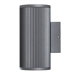 Udendørs wall luminaire SIRACUSA up / down GU10 IP44, grå, gennemsigtig