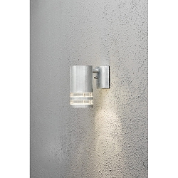 Udendørs wall luminaire MODENA down GU10 IP44, stål, gennemsigtig