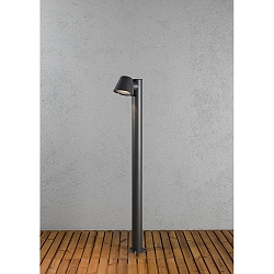 Standerlampe TRIESTE GU10 IP44, sort, gennemsigtig