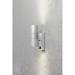 Udendørs wall luminaire MODENA up / down, med bevægelsesdetektor GU10 IP44, stål, gennemsigtig