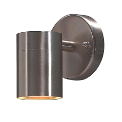 Udendørs wall luminaire MODENA GU10 IP44, rustfrit stål, gennemsigtig
