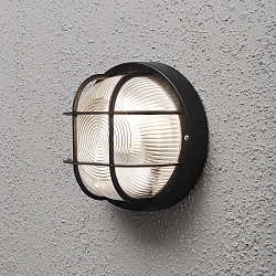 V�g- og Loftlampe MANTOVA E27 IP44, sort