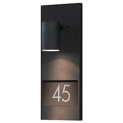 Udendørs wall luminaire MODENA GU10 IP44, sort, gennemsigtig