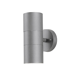 Udendørs wall luminaire MODENA up / down GU10 IP44, grå, gennemsigtig