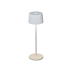Batteri bordlampe POSITANO rund, CCT Switch, d�mpbar IP54, hvid d�mpbar