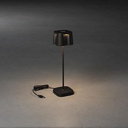 Batteri bordlampe NICE  firkantet, CCT Switch, d�mpbar IP54, sort d�mpbar