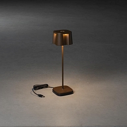 Batteri bordlampe NICE  firkantet, CCT Switch, d�mpbar IP54, rust d�mpbar
