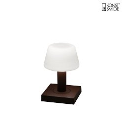 battery table lamp MONACO IP54, rust dimmable