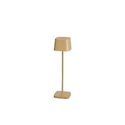 Batteri bordlampe CAPRI MINI USB firkantet IP54, sandy d�mpbar