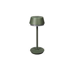 Batteri bordlampe LYON med USB tilslutning, CCT Switch, RGB, med touch-d�mper IP54, gr�n, gr� d�mpbar