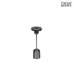 battery table lamp CASSIS with USB connection, with touch dimmer IP54, polished aluminium, silver dimmable