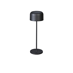 Batteri bordlampe LILLE med USB tilslutning, med touch-d�mper IP54, sort d�mpbar