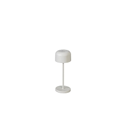 Batteri bordlampe LILLE MINI med USB tilslutning, med touch-d�mper IP54, hvid d�mpbar