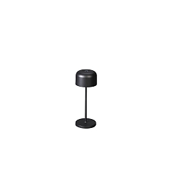 Batteri bordlampe LILLE MINI med USB tilslutning, med touch-d�mper IP54, sort d�mpbar