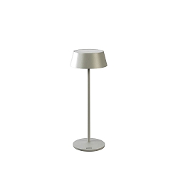 Batteri bordlampe MENTON USB IP54, gr�, lakeret d�mpbar
