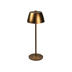 Batteri bordlampe EZE USB IP54, kobber, mat