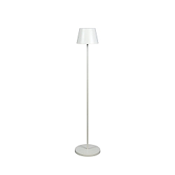 Batteri standerlampe POMEZIA MEDIUM USB IP54, hvid d�mpbar