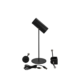 Batteri bordlampe MULTI 3in1 IP54, sort d�mpbar