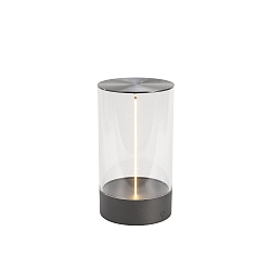 Batteri bordlampe EDISON M USB IP54, antracit d�mpbar